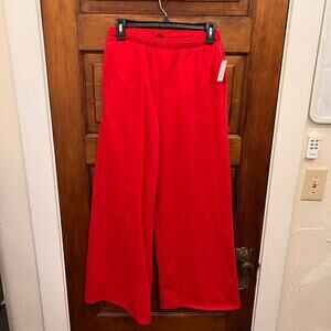 GAP Women's VintageSoft Baggy Wide-Leg Sweatpants RED NWT's $60